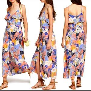 SANCTUARY | Isabella Tropicana Papaya Love Floral Maxi Dress Women’s Size XS